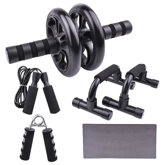 Exercise Bodybuilding Push up Stand Bar Abdominal Wheel Ab Roller Set Muscle Training Fitness Equipment Resistance Bands